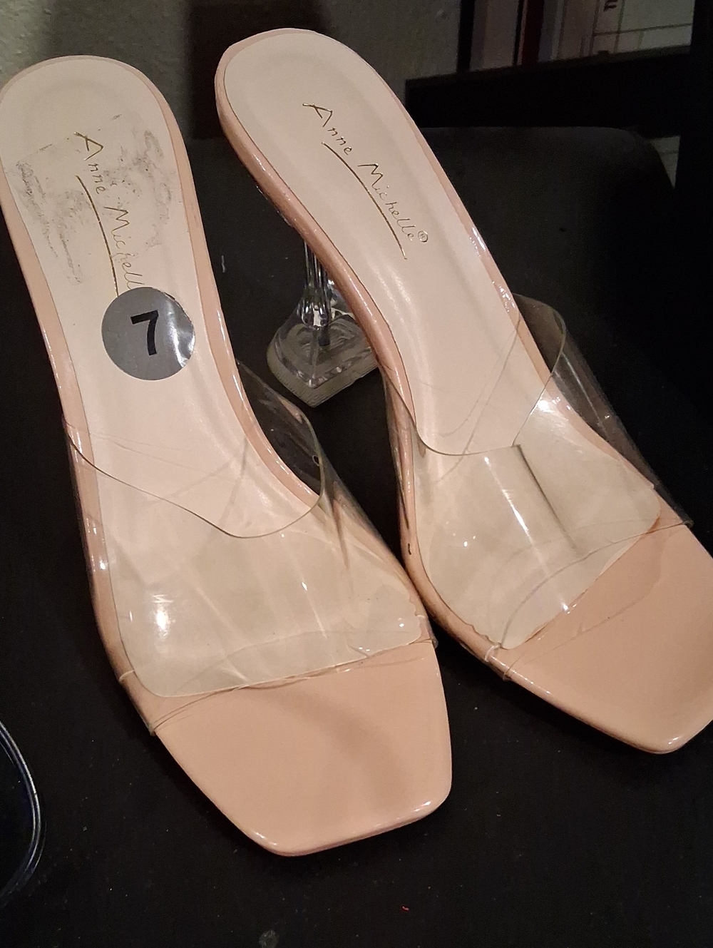 Clear Slip On Heels - #1